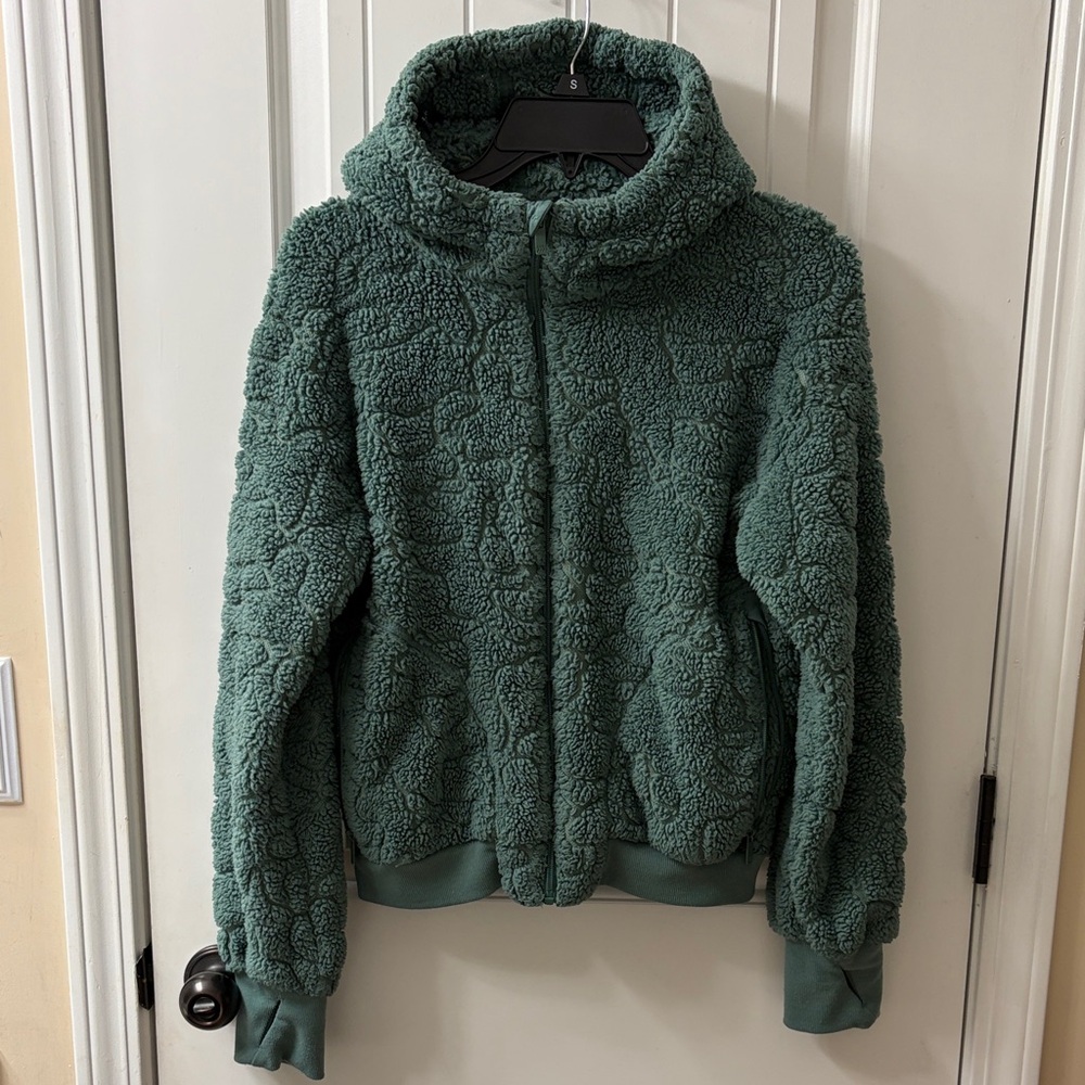 All in Motion Girls Quilted Fleece Green Jacket - Size XL (14-16)